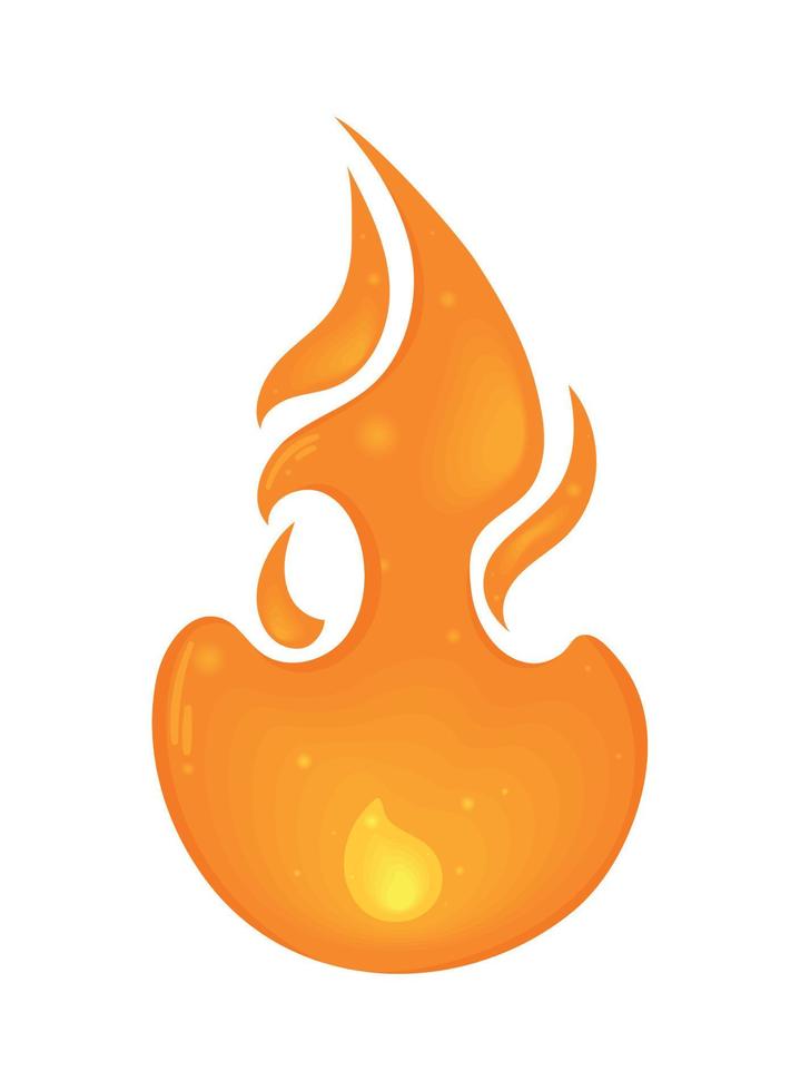 yellow fire flame vector
