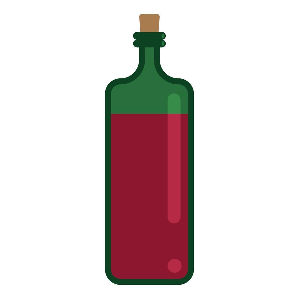 fresh wine bottle drink vector