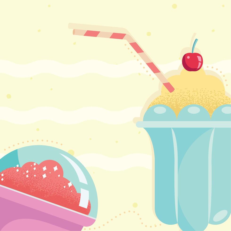 bubble milk and milkshake vector