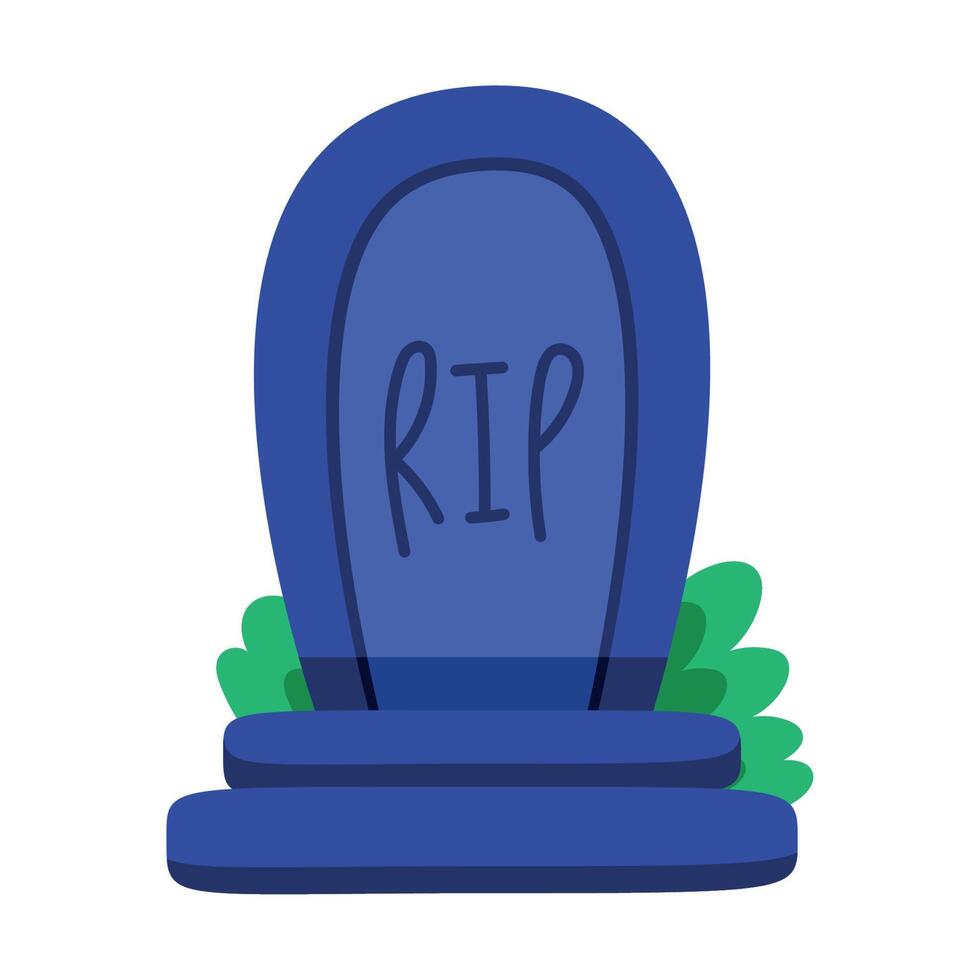 halloween gravestone with rip vector