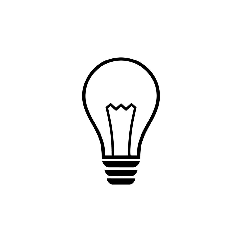 Light Bulb line icon vector, isolated on white background. Idea sign, solution, thinking concept vector