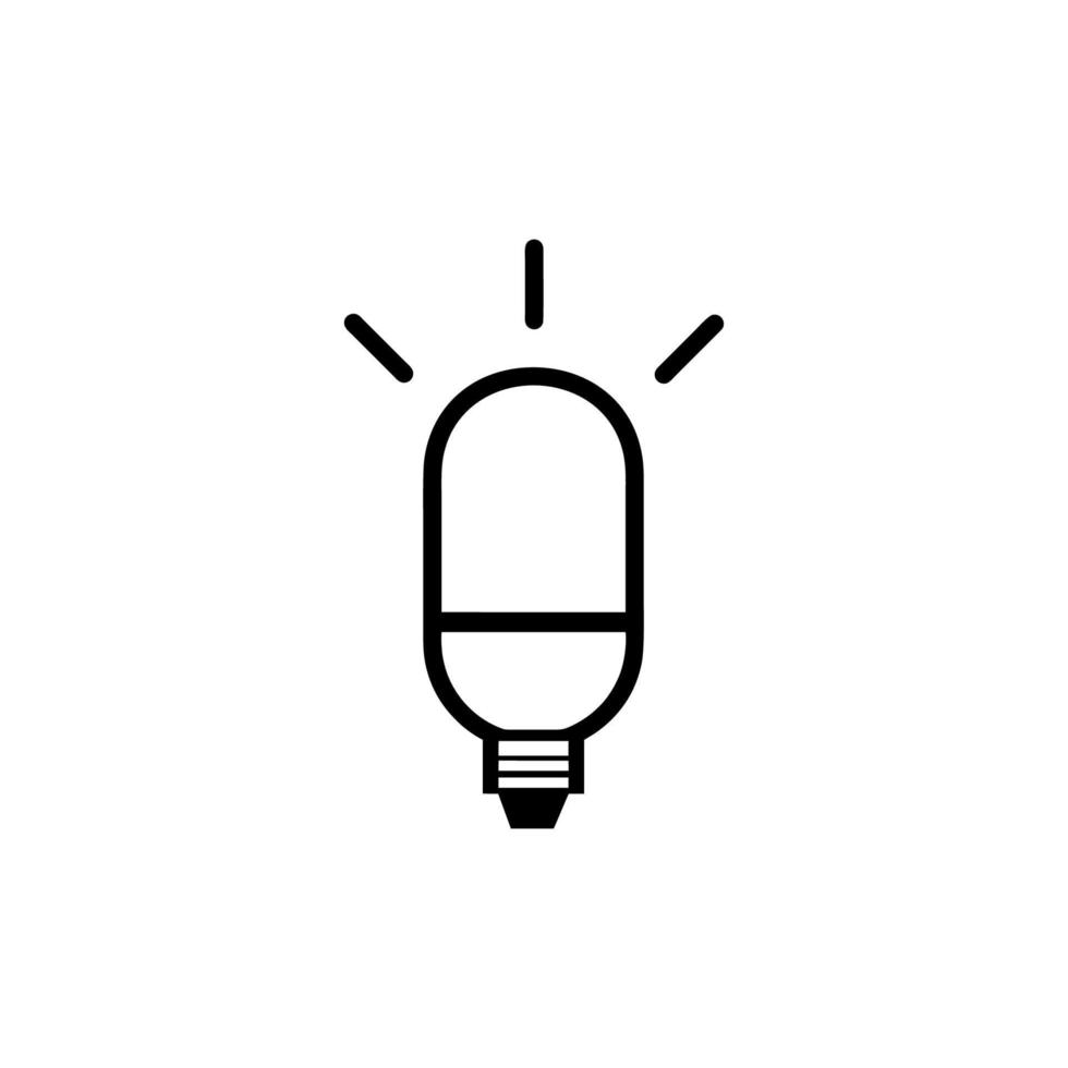 Light Bulb line icon vector, isolated on white background. Idea sign, solution, thinking concept vector