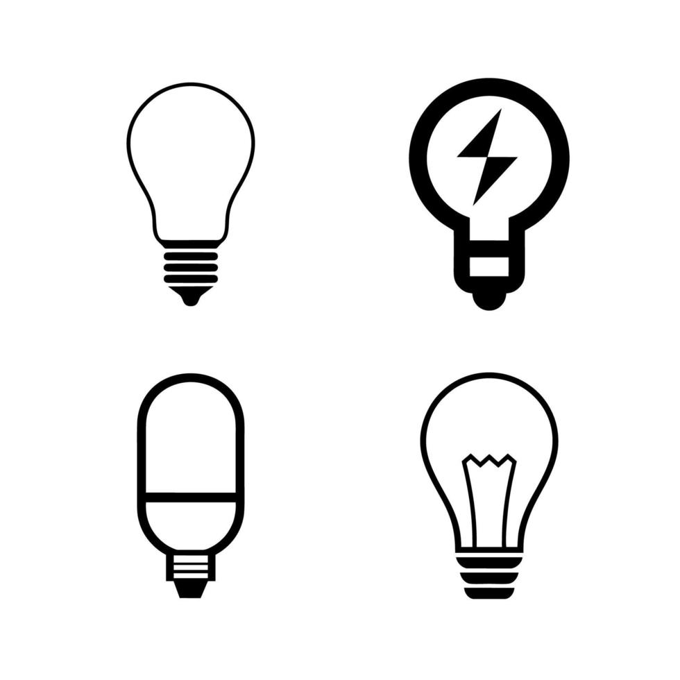 Light Bulb line icon vector, isolated on white background. Idea sign, solution, thinking concept vector