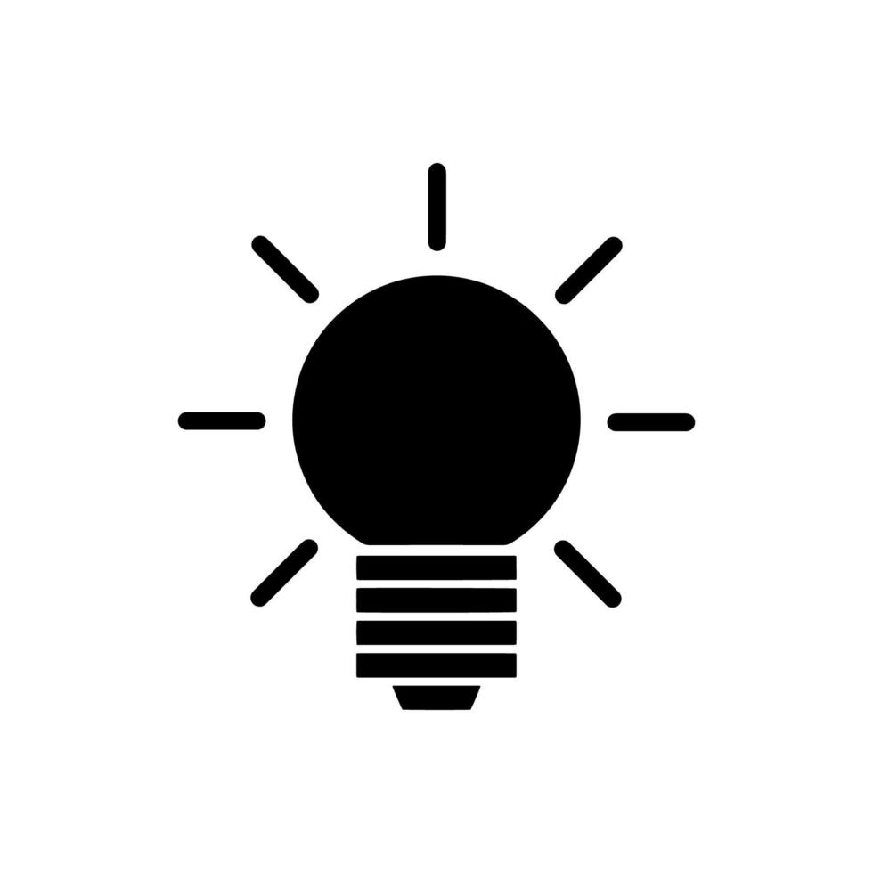 Light Bulb line icon vector, isolated on white background. Idea sign, solution, thinking concept vector