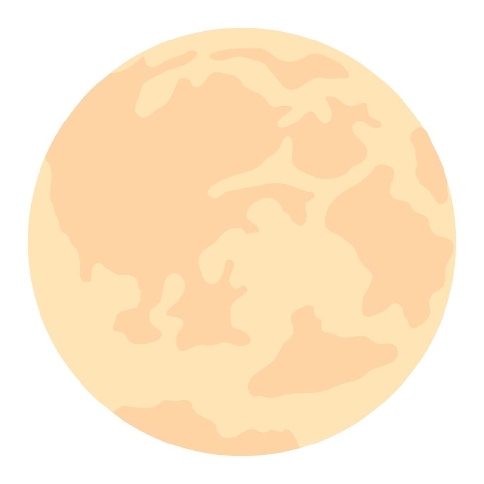 yellow color full moon vector