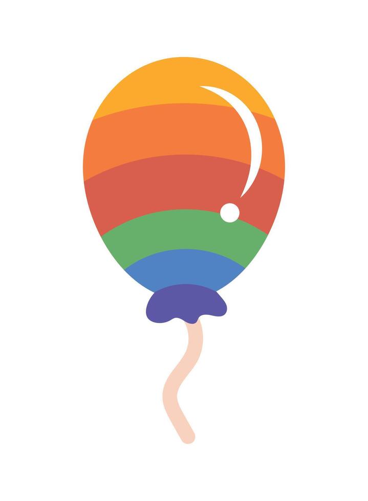 balloon helium with lgtbi flag vector