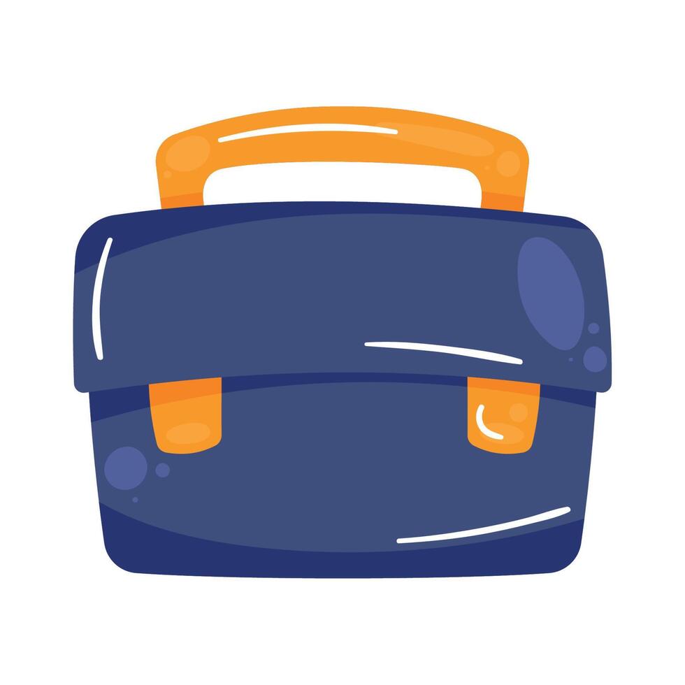 blue portfolio briefcase vector