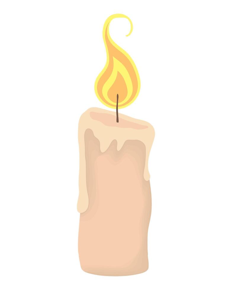 candle wax on fire vector