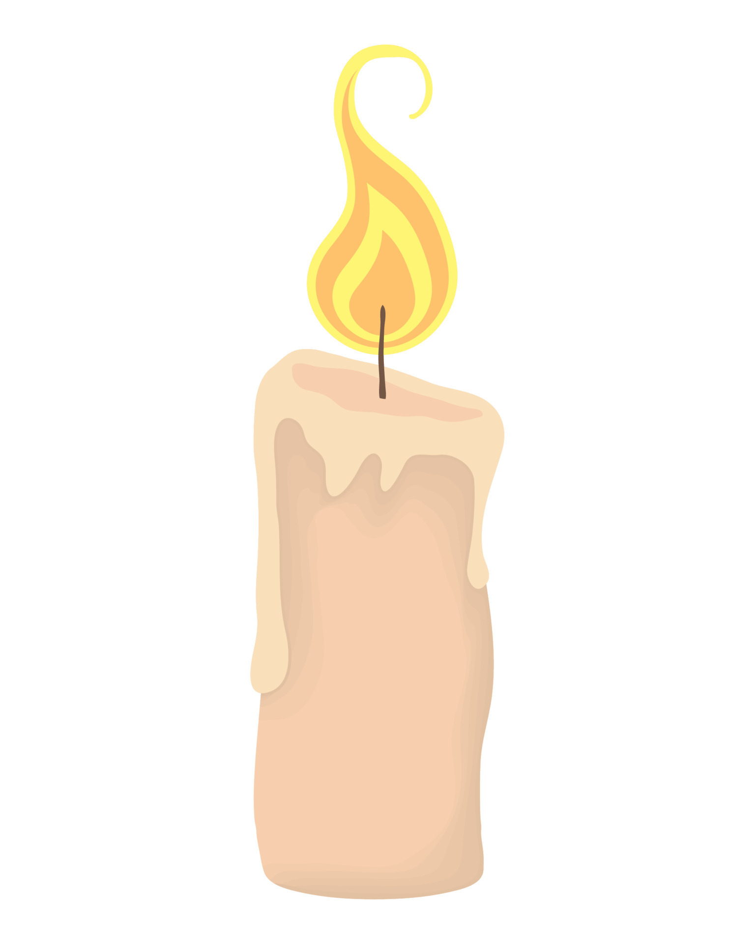 candle wax on fire 11457604 Vector Art at Vecteezy