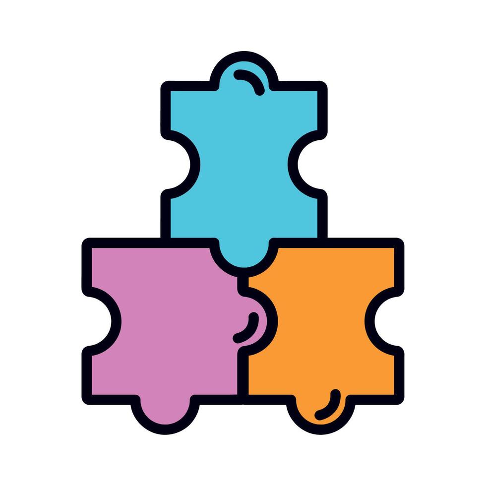 puizzle game pieces vector