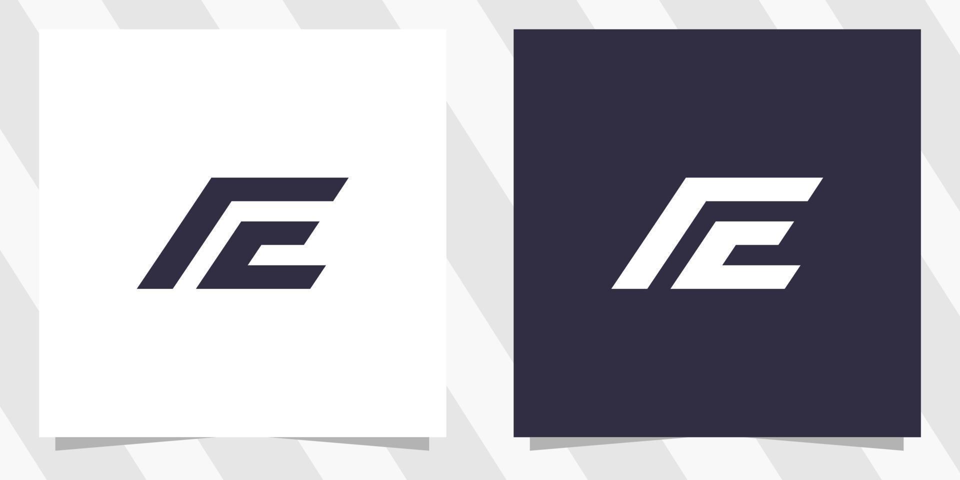 letter fe ef logo design vector