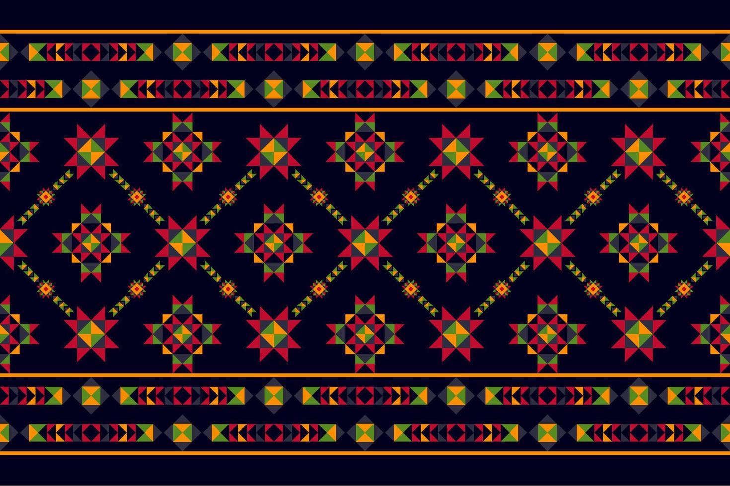 Ikat ethnic seamless pattern design. Aztec fabric carpet boho mandalas textile decor wallpaper. Tribal native motif flower traditional embroidery vector illustrated background