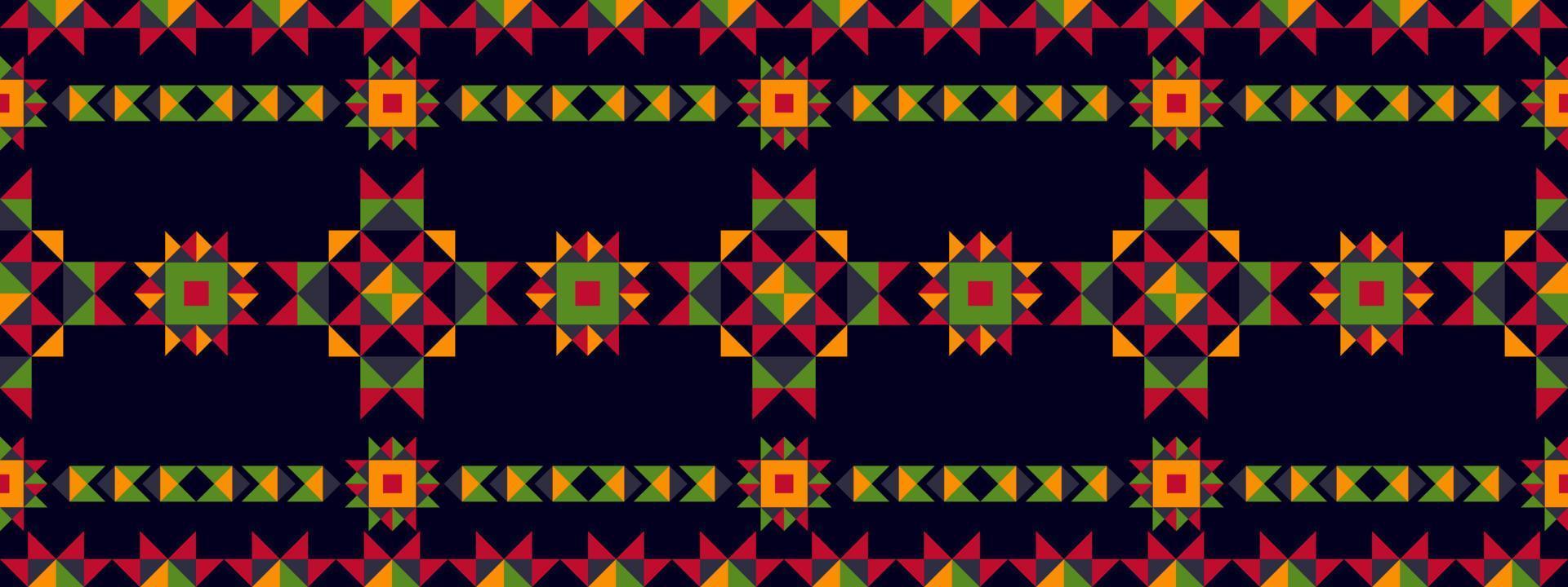 Ikat ethnic seamless pattern design. Aztec fabric carpet boho mandalas textile decor wallpaper. Tribal native motif flower traditional embroidery vector illustrated background