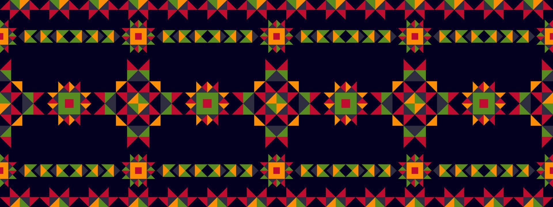 diseño de patrones sin fisuras étnicos ikat. alfombra de tela azteca boho mandalas decoración textil papel tapiz. tribal nativo motivo flor tradicional bordado vector ilustrado fondo