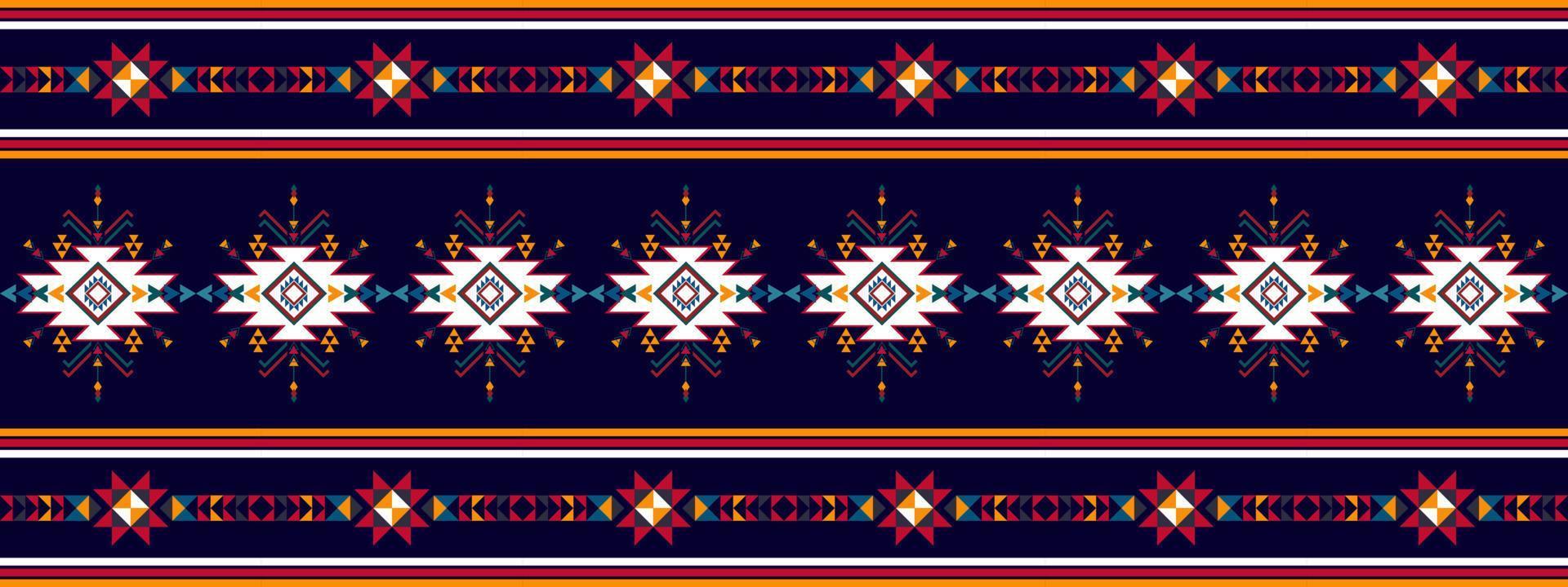 diseño de patrones sin fisuras étnicos ikat. alfombra de tela azteca boho mandalas decoración textil papel tapiz. tribal nativo motivo flor tradicional bordado vector ilustrado fondo