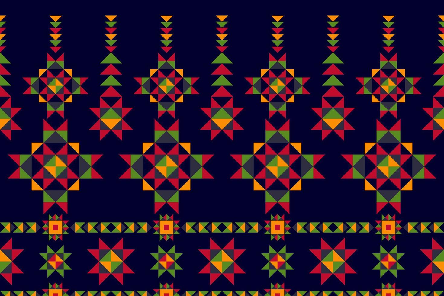 Ikat ethnic seamless pattern design. Aztec fabric carpet boho mandalas textile decor wallpaper. Tribal native motif flower traditional embroidery vector illustrated background