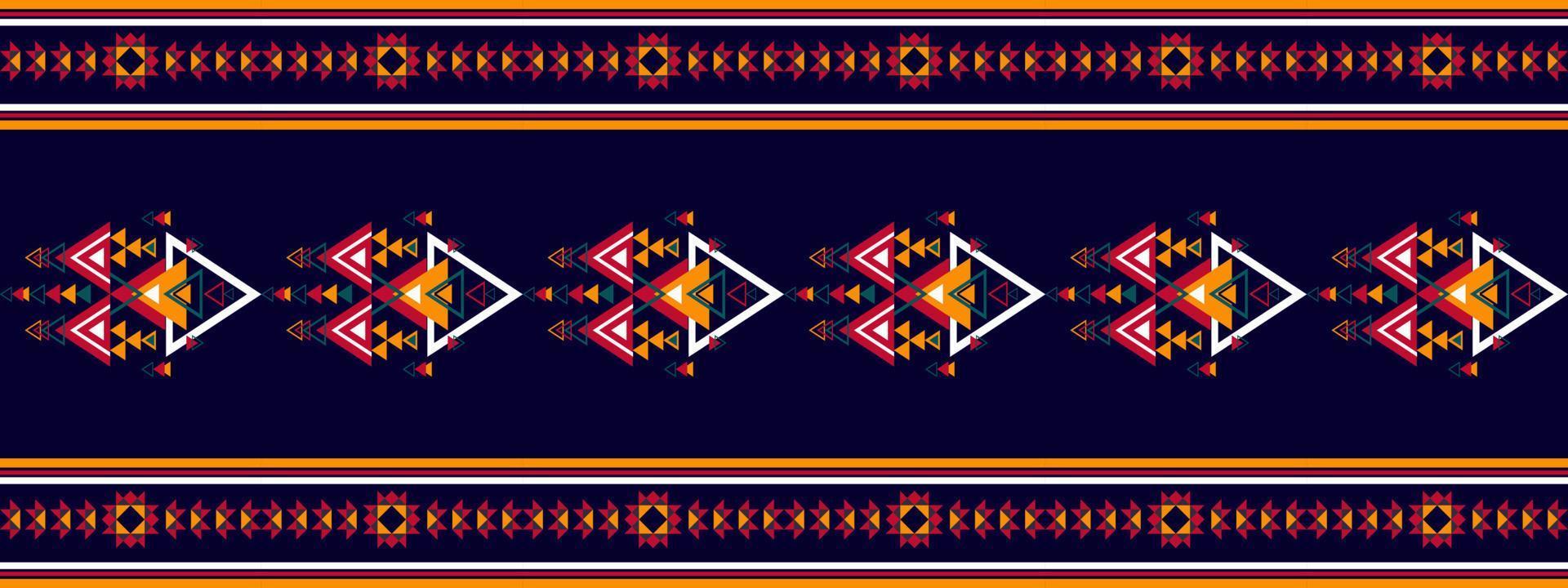 diseño de patrones sin fisuras étnicos ikat. alfombra de tela azteca boho mandalas decoración textil papel tapiz. tribal nativo motivo flor tradicional bordado vector ilustrado fondo