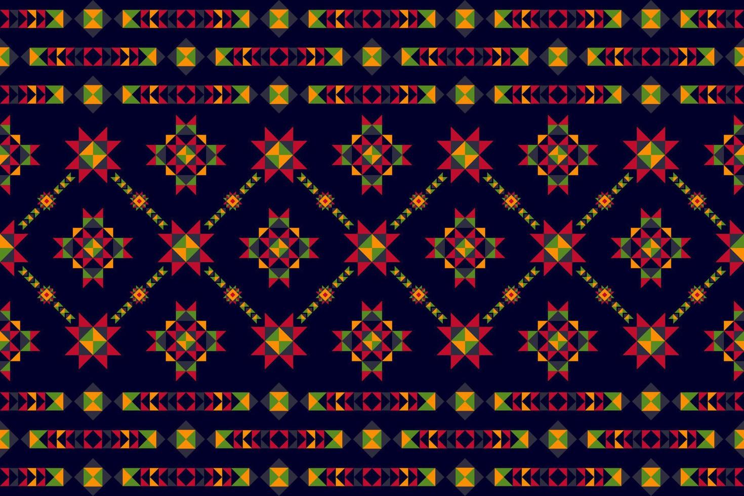 diseño de patrones sin fisuras étnicos ikat. alfombra de tela azteca boho mandalas decoración textil papel tapiz. tribal nativo motivo flor tradicional bordado vector ilustrado fondo
