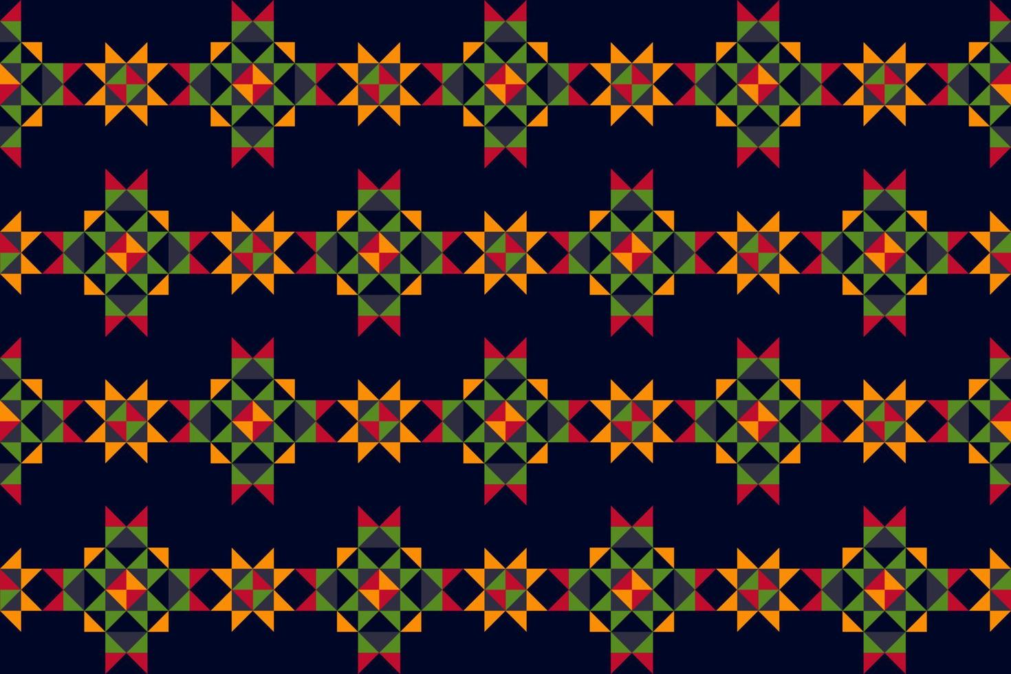 Ikat ethnic seamless pattern design. Aztec fabric carpet boho mandalas textile decor wallpaper. Tribal native motif flower traditional embroidery vector illustrated background