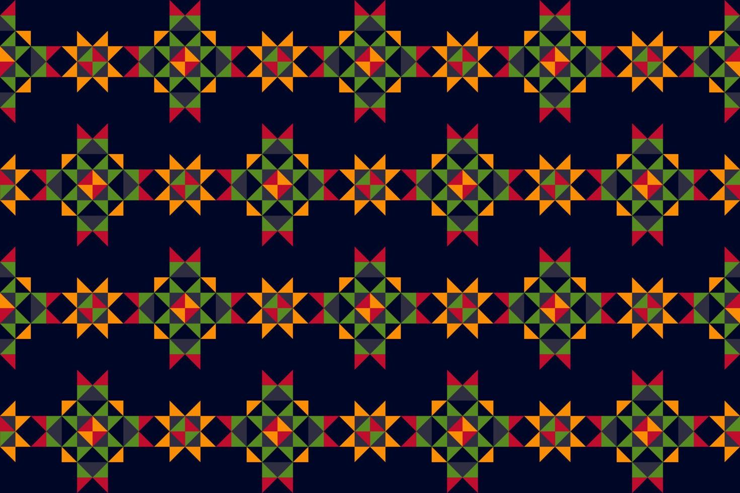 diseño de patrones sin fisuras étnicos ikat. alfombra de tela azteca boho mandalas decoración textil papel tapiz. tribal nativo motivo flor tradicional bordado vector ilustrado fondo