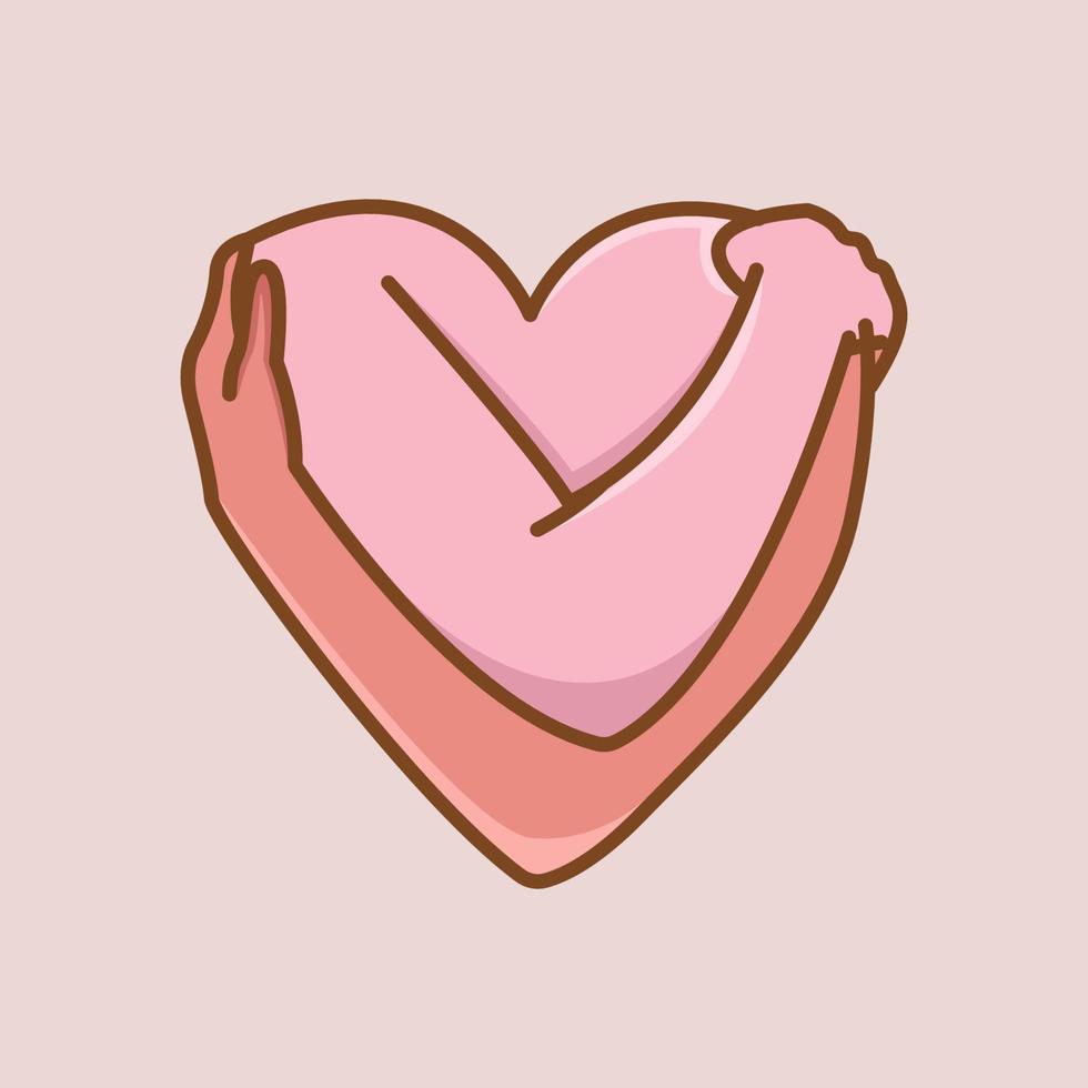 love each other heart vector