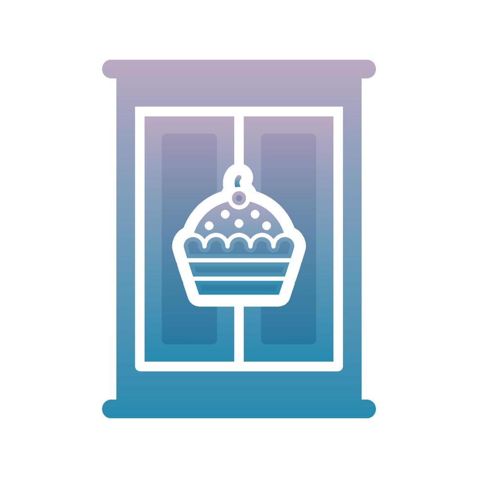 elemento de icono de plantilla de diseño de degradado de logotipo de muebles de cupcake vector