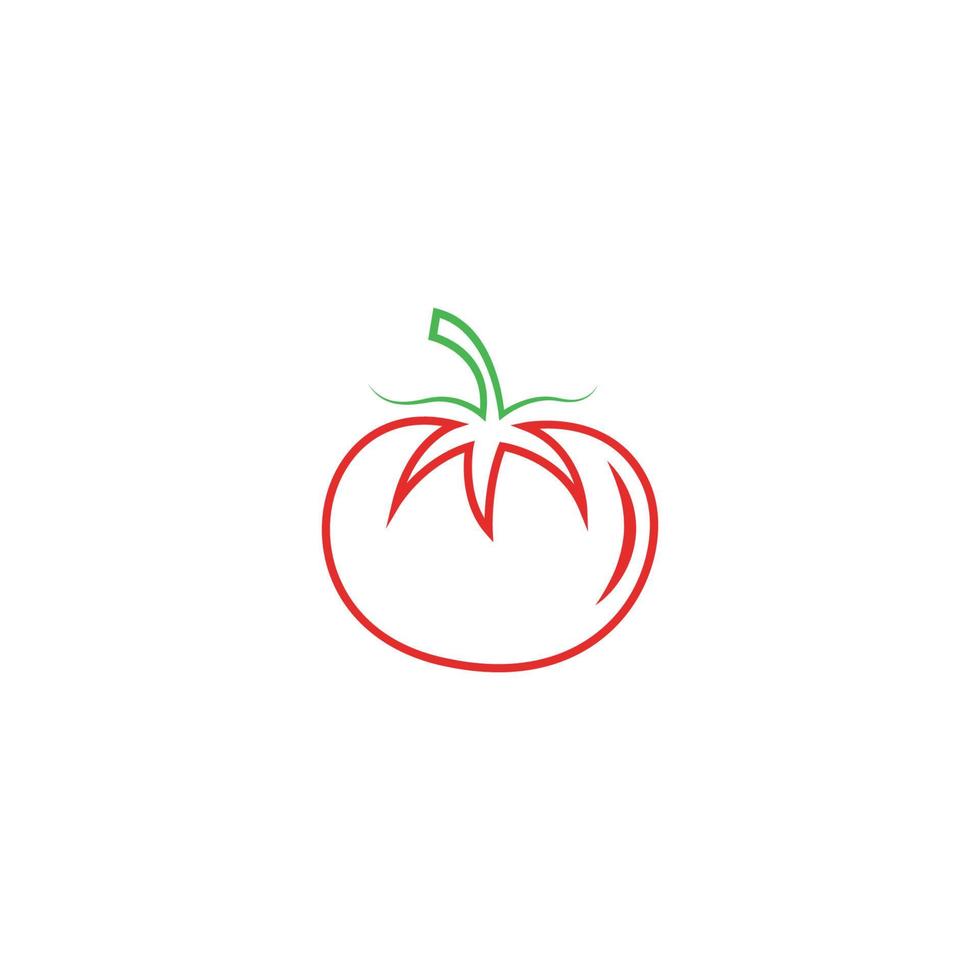 diseño de logotipo de icono de tomate vector