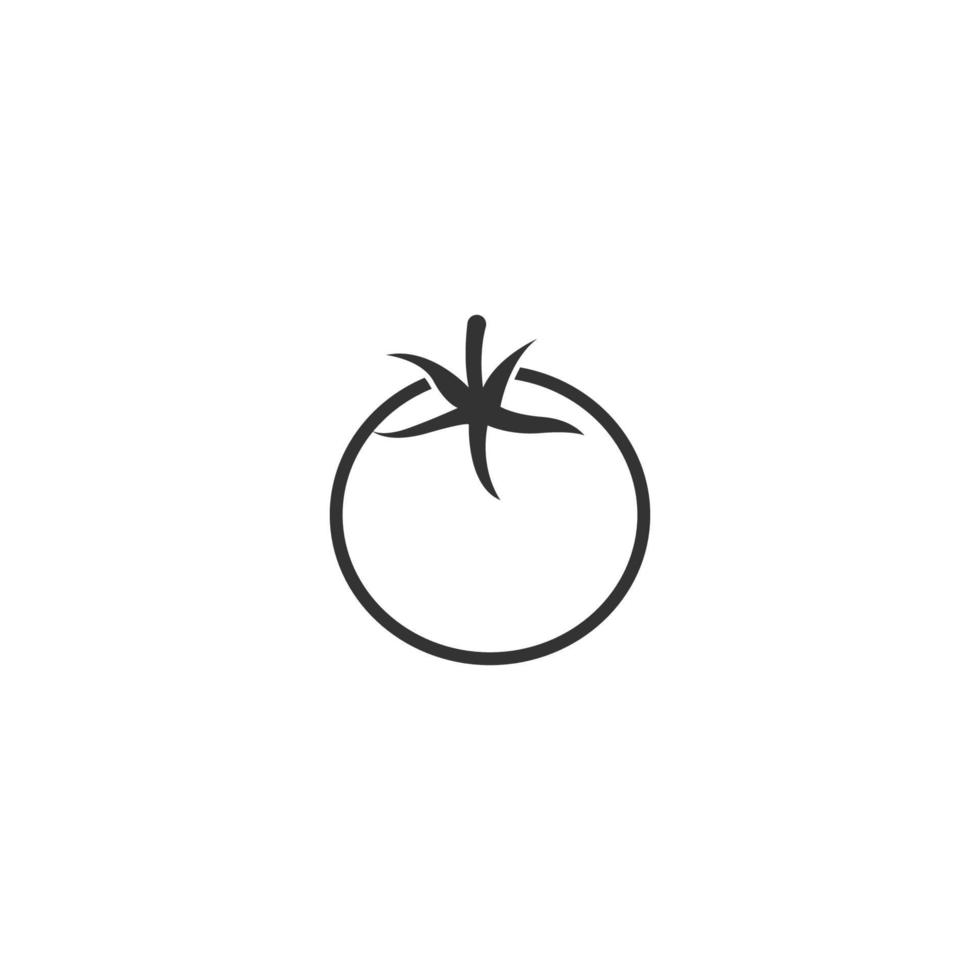 diseño de logotipo de icono de tomate vector