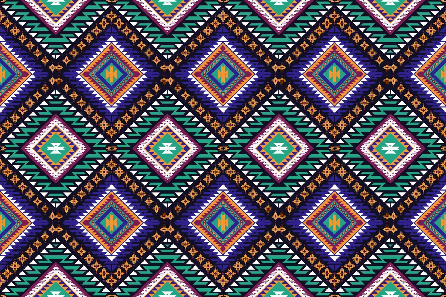 traditional ethnic geometric pattern background design for backgrounds carpet wallpaper clothes wrap fabric seamless embroidery style vector illustration