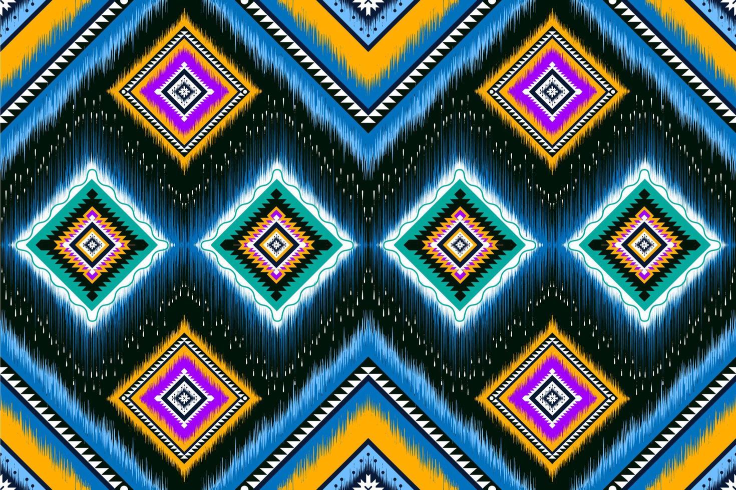 traditional ethnic geometric pattern background design for backgrounds carpet wallpaper clothes wrap fabric seamless embroidery style vector illustration