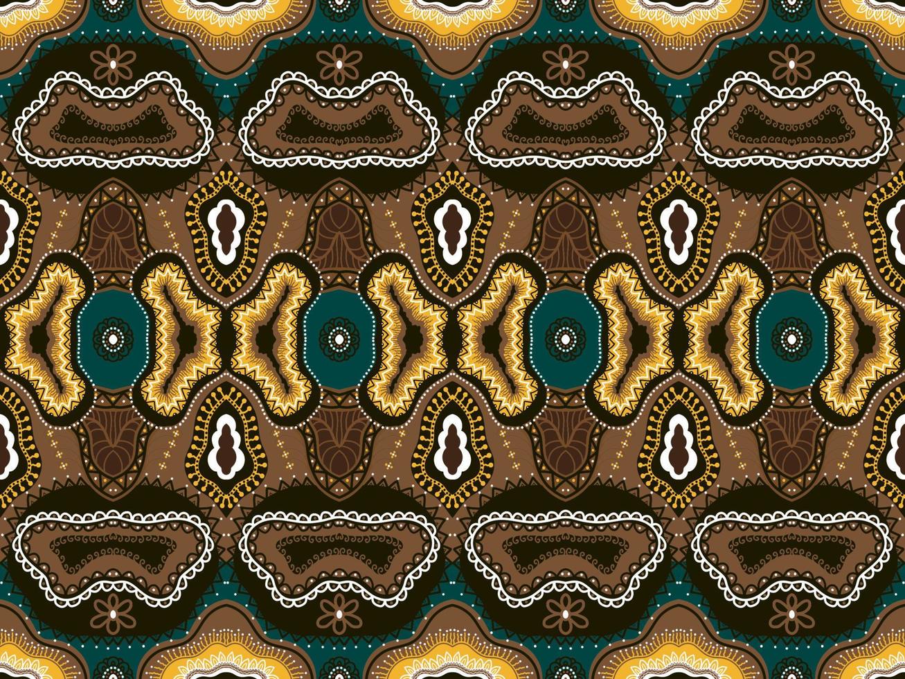 traditional ethnic geometric pattern background design for backgrounds carpet wallpaper clothes wrap fabric seamless embroidery style vector illustration
