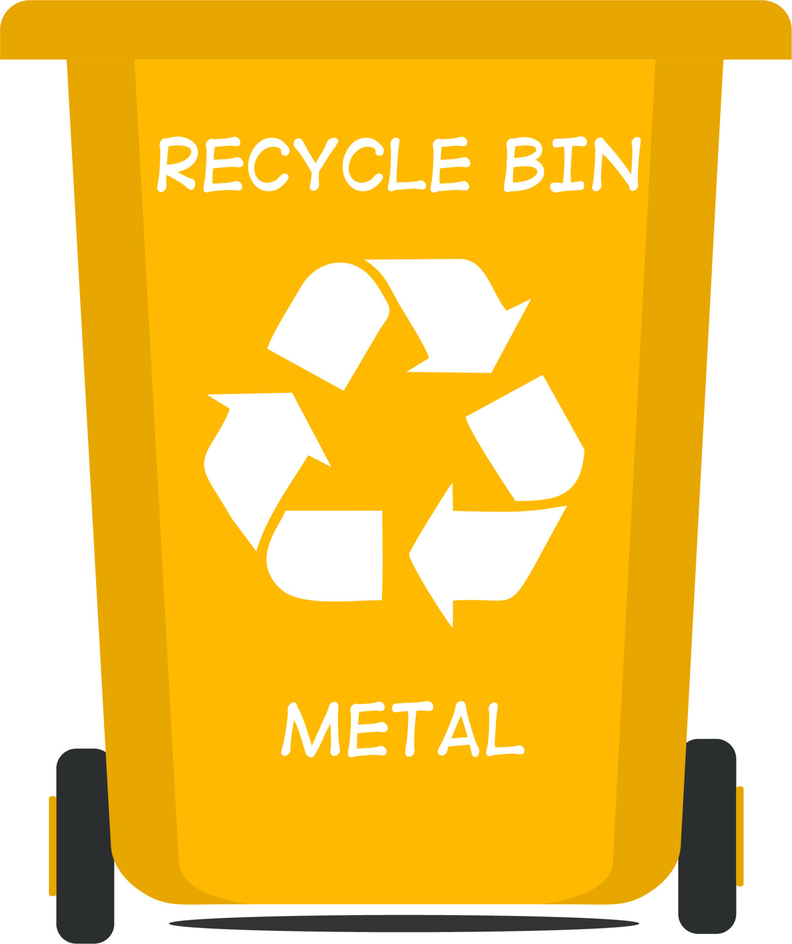 recycle waste bins vector illustration Yellow Color 11457938 Vector Art