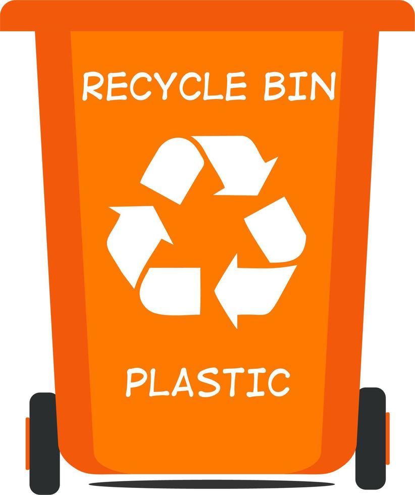 recycle waste bins vector illustration Orange Color