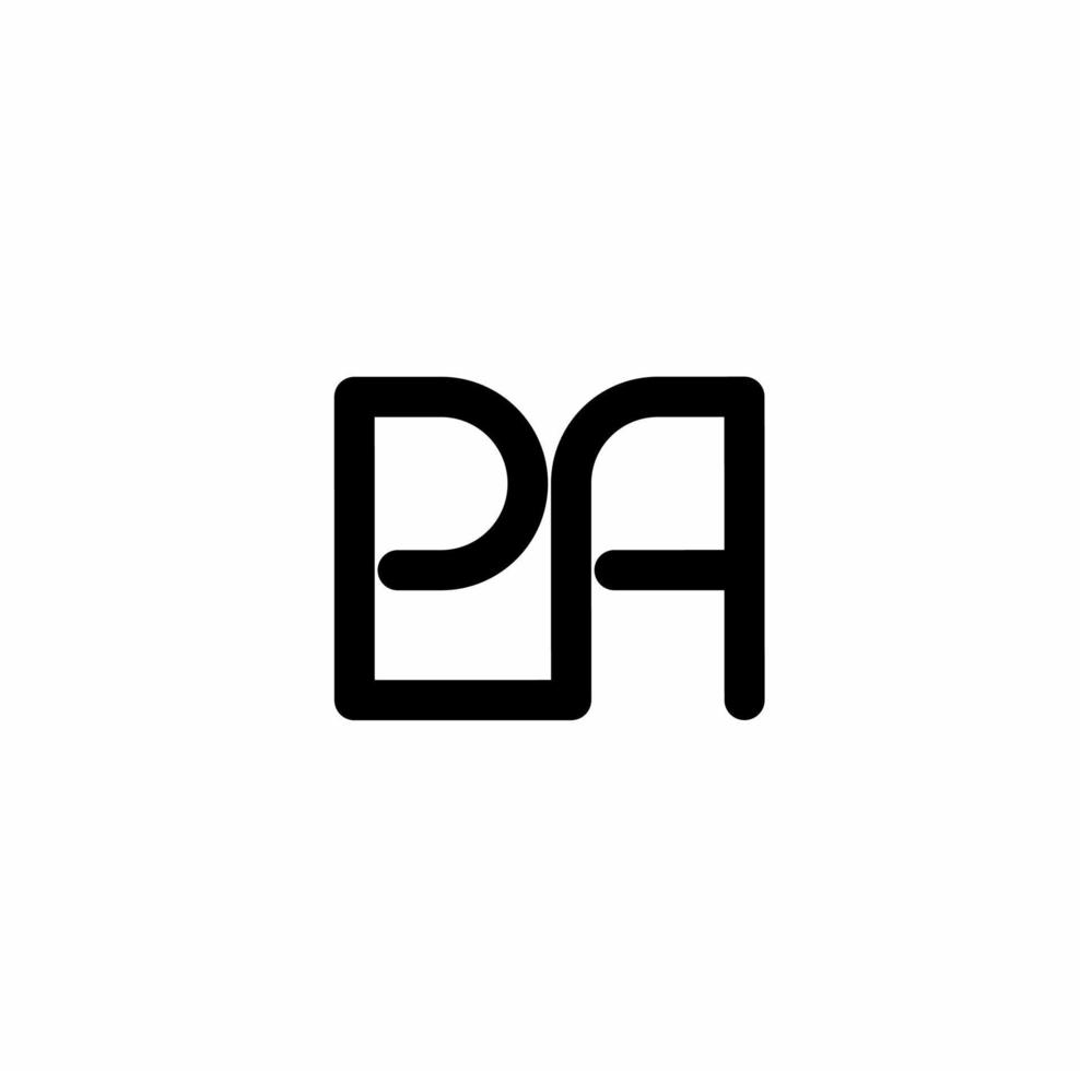 pa ap p a initial letter logo isolated on white background vector