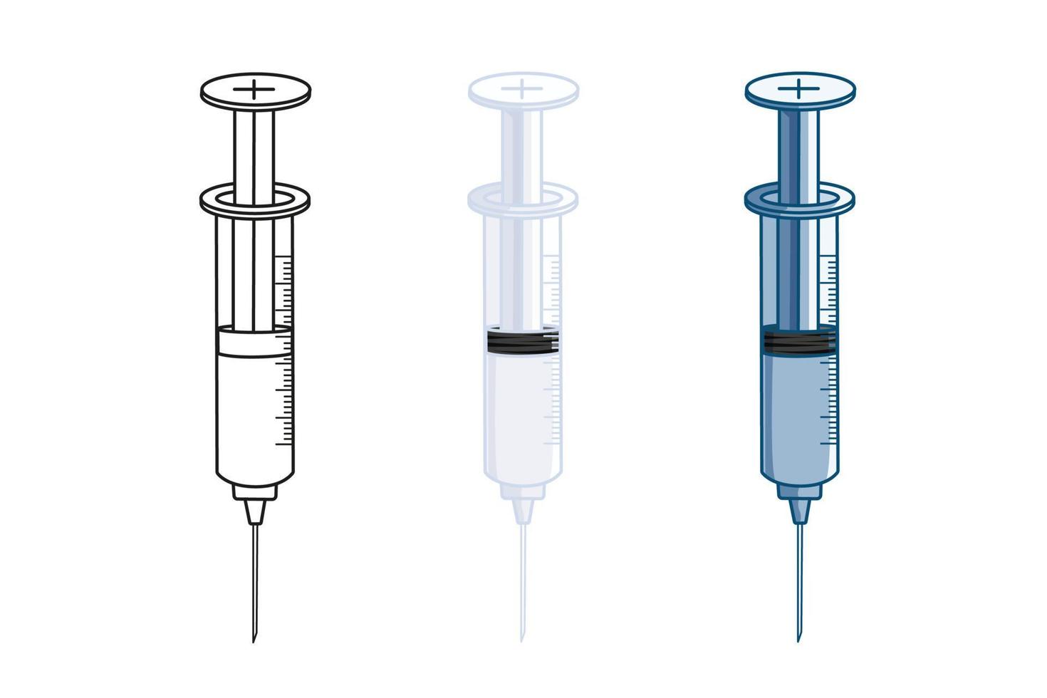 Syringe trio set vector