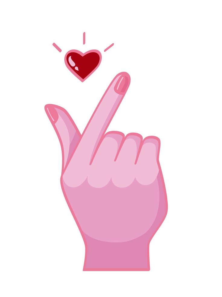 Hand Mini Heart vector