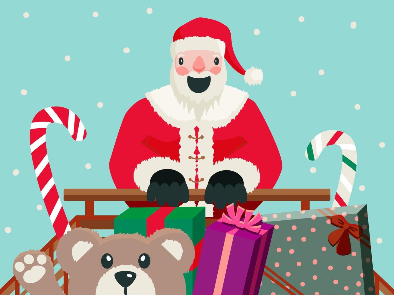 compras santa claus vector