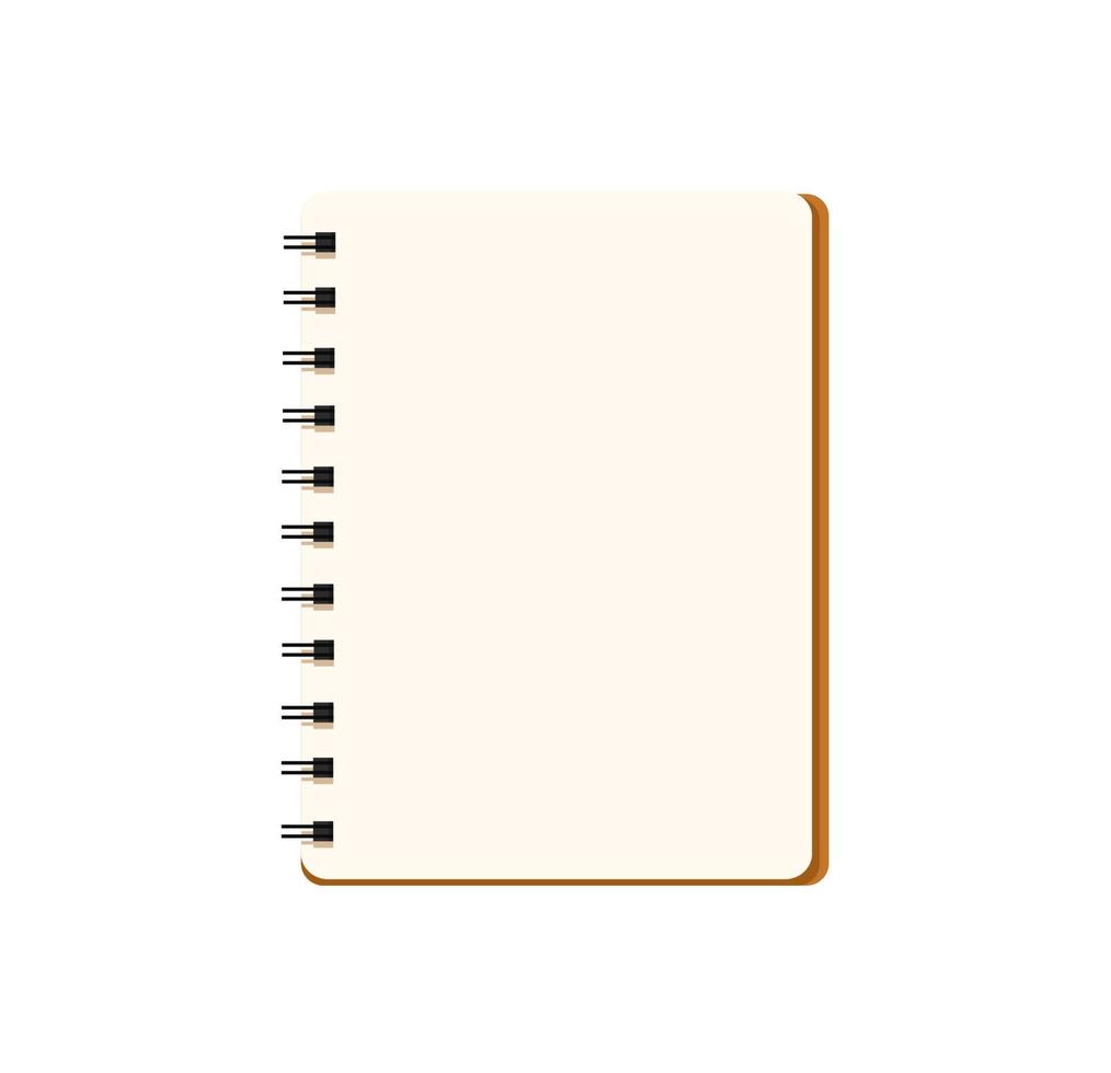 spiral notepad. vector illustration