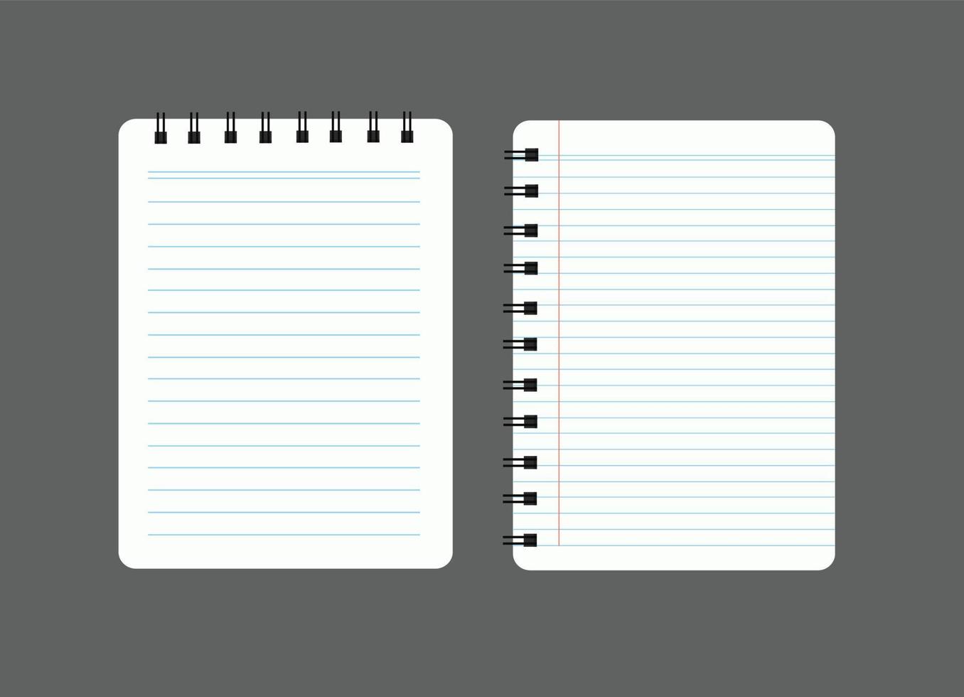 lines spiral notepad. vector illustration