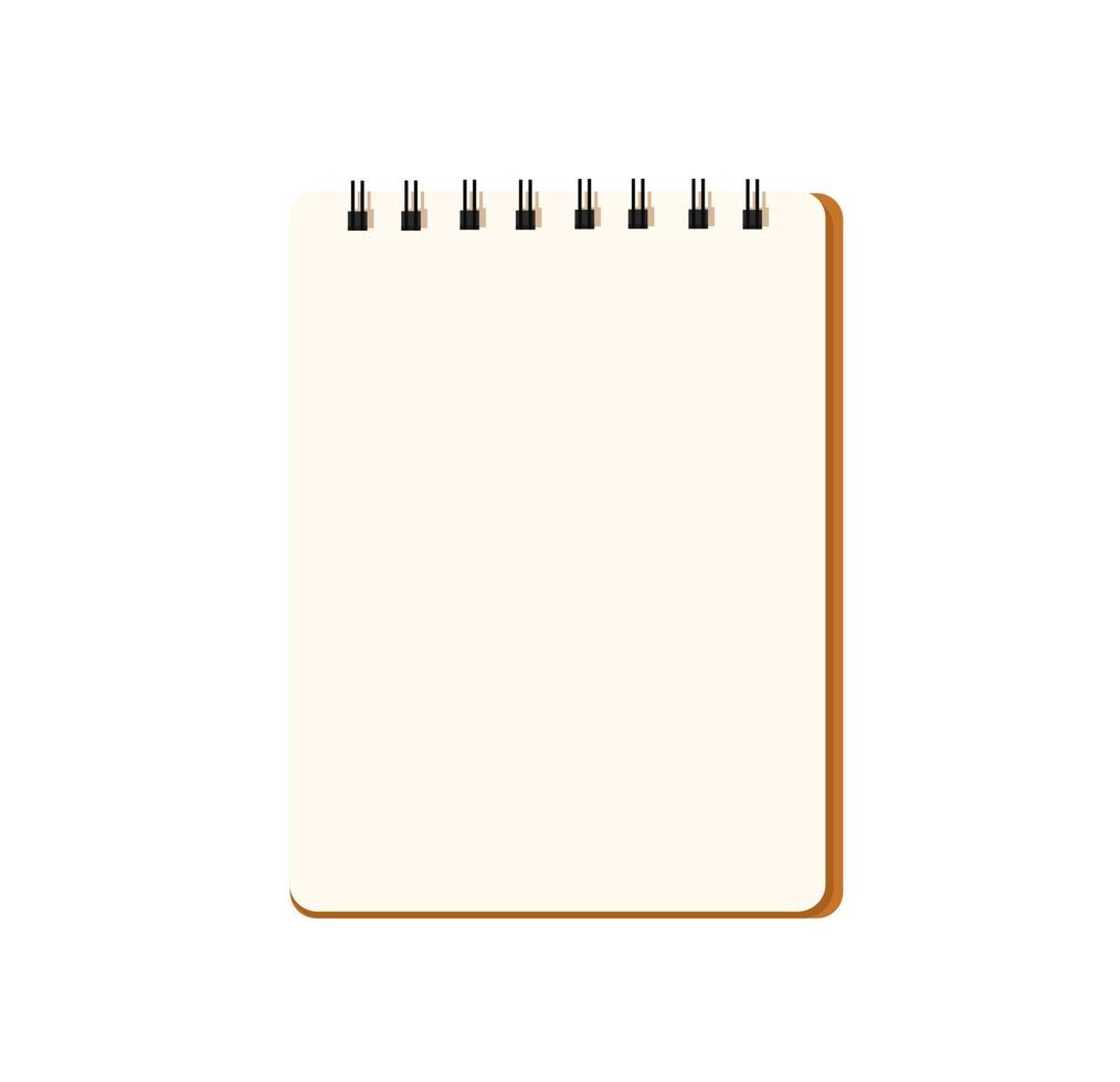 spiral notepad. vector illustration