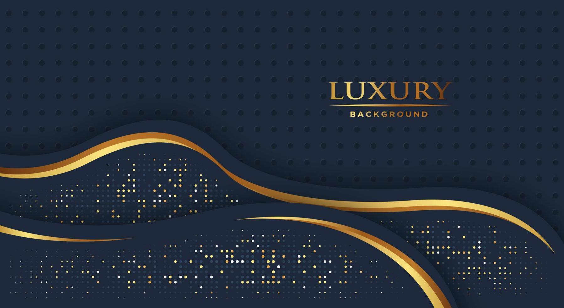Elegant Black Luxury background concept with dark gold and glitter texture. eps 10 vector