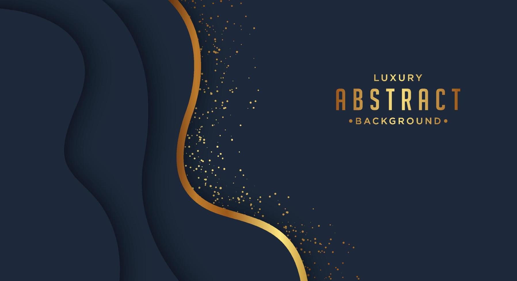 Elegant Black Luxury background concept with dark gold and glitter texture. vector