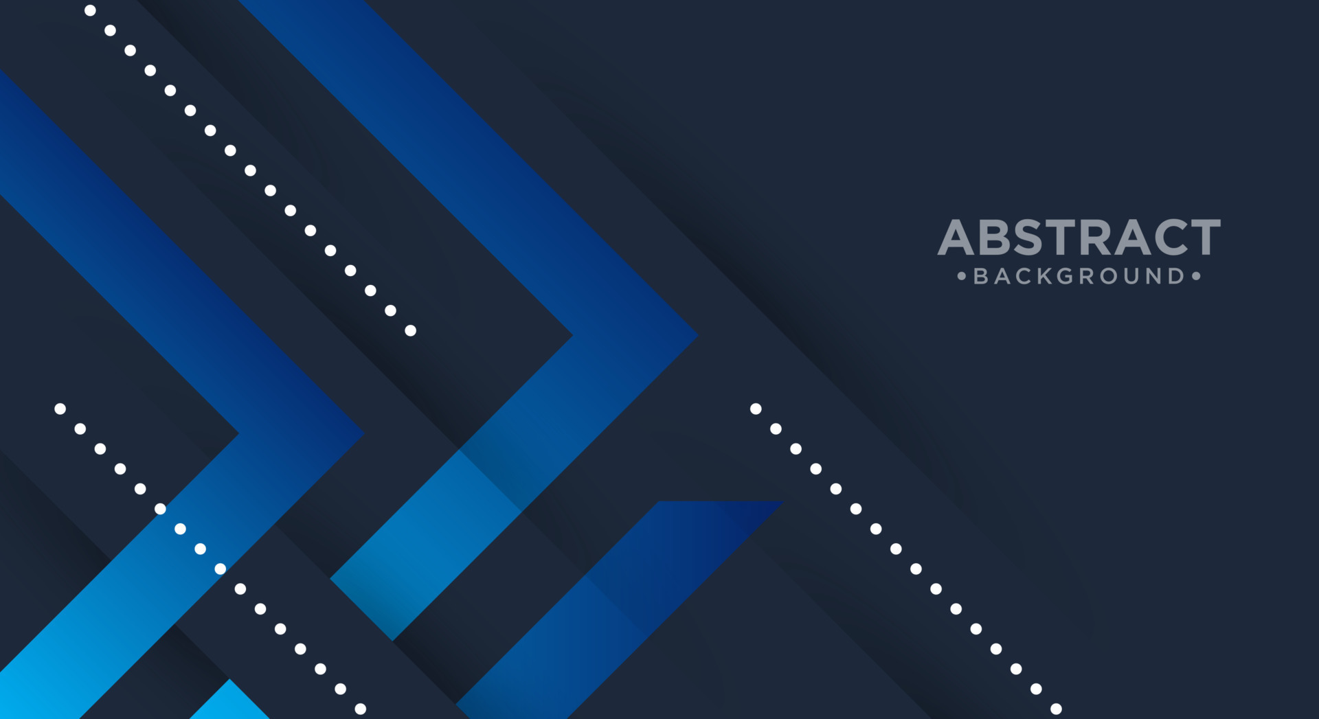 Dark abstract background wide horizontal banner with blue lines and