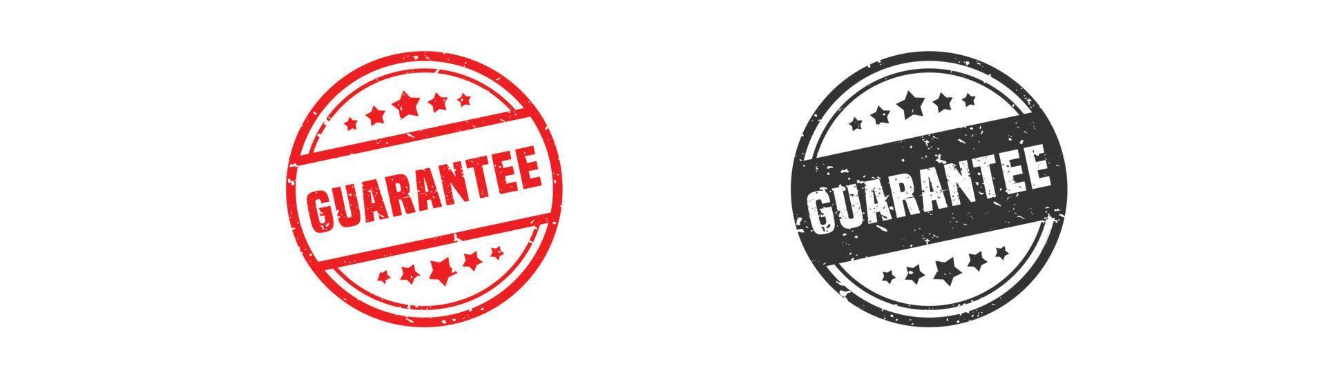 Guarantee word stamp rubber with grunge style on white background vector