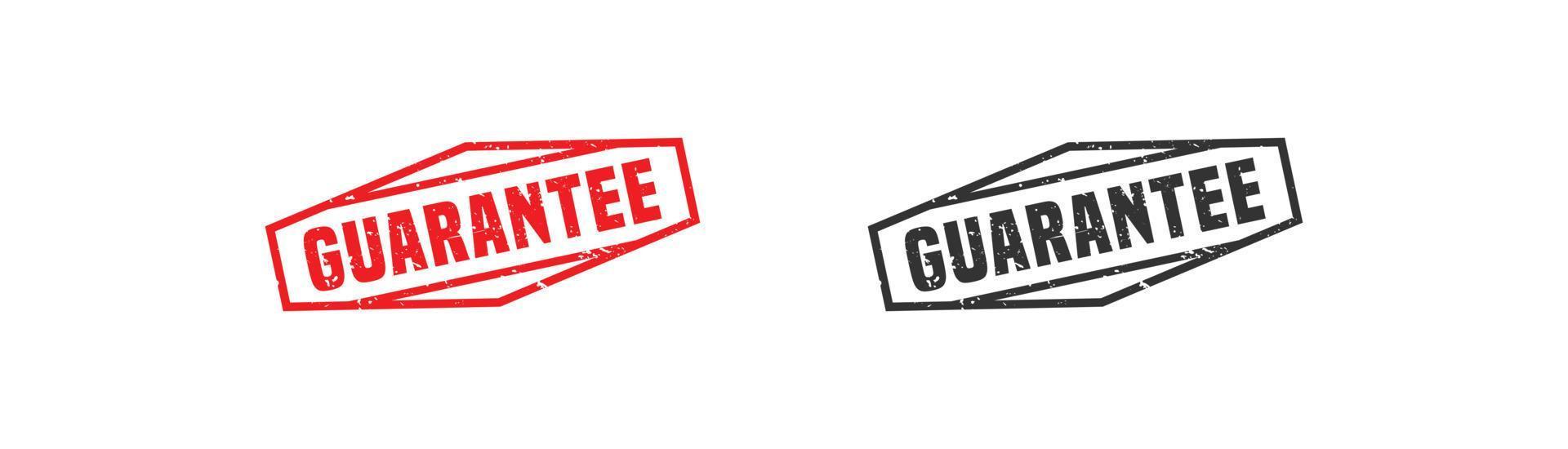 Guarantee word stamp rubber with grunge style on white background vector