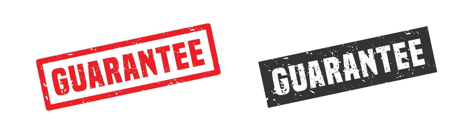 Guarantee word stamp rubber with grunge style on white background vector