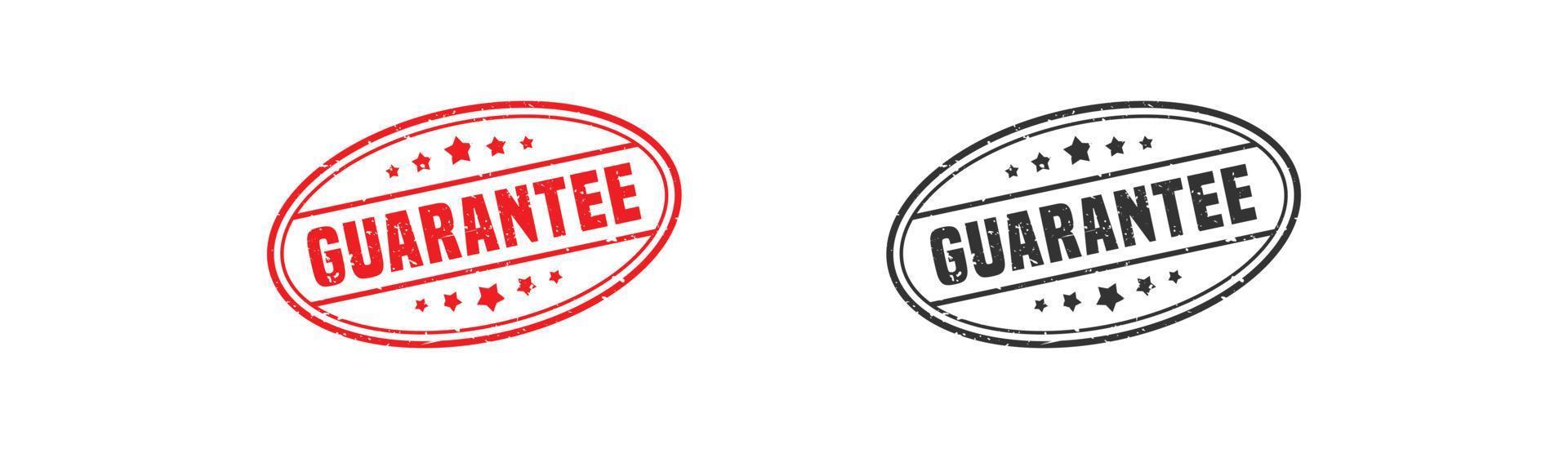 Guarantee word stamp rubber with grunge style on white background vector