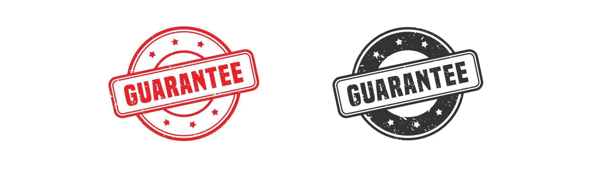 Guarantee word stamp rubber with grunge style on white background vector