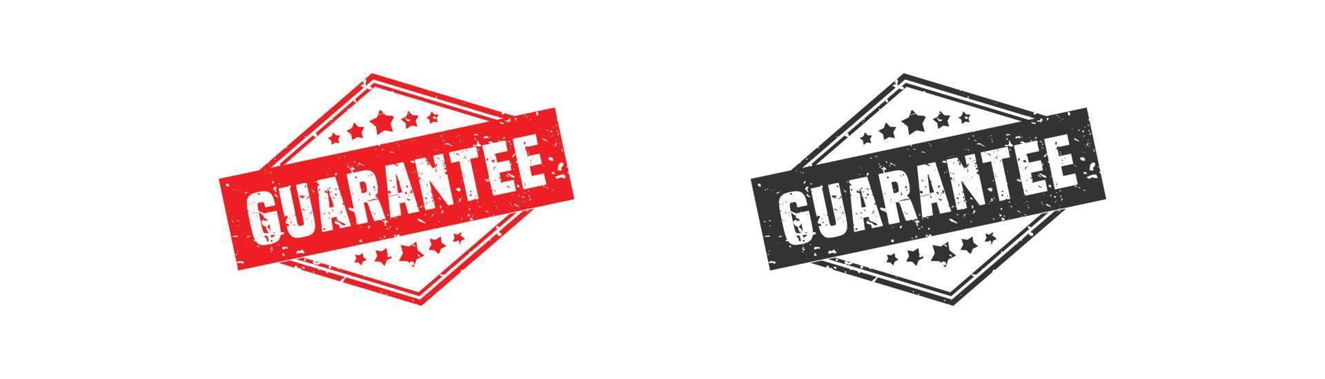Guarantee word stamp rubber with grunge style on white background vector