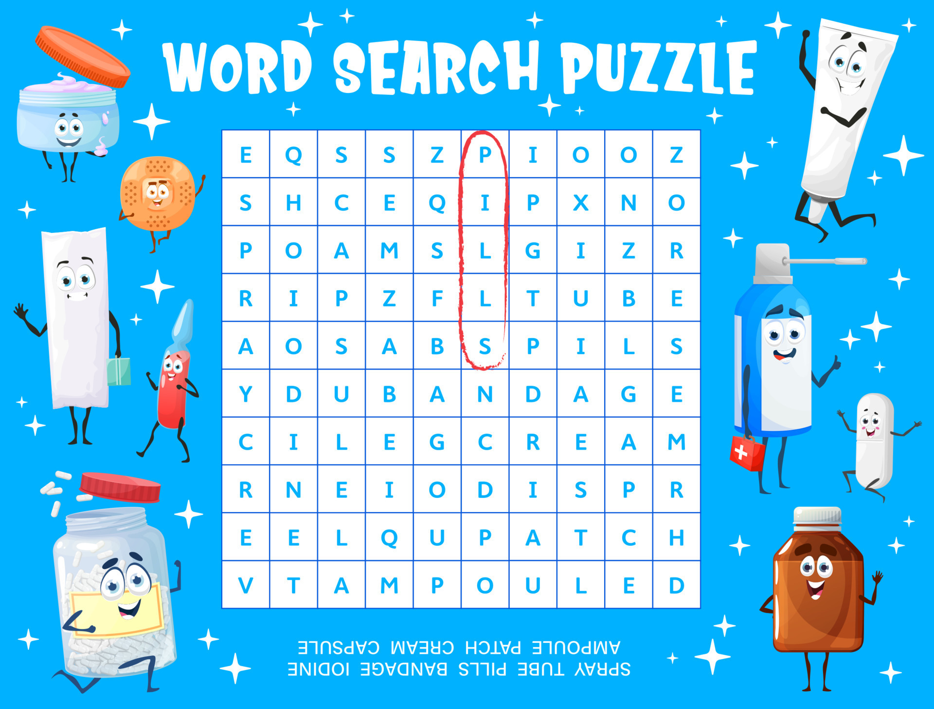 Cartoon Medication Characters Word Search Puzzle 11458366 Vector Art Cartoon Medication Characters Word Search Puzzle 11458366 Vector Art